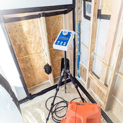 Post-remediation clearance testing following mold removal to verify indoor air quality has returned to normal levels.