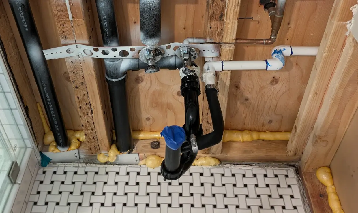 Hidden water damage behind wall